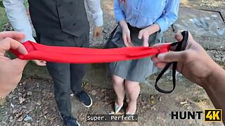 Hunt4k. Redhead Whore Cheats On Boyfriend Outdoor Public Fuck Plays With Natural Big Tits Cuckold