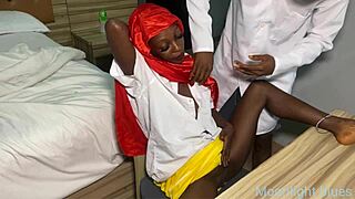 petite ebony student skips class for narrow ass on monster bbc at work