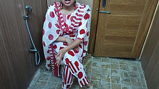 Hindi Teen Stepson Sneaks Up On Stepmom Changing Clothes And Fucks Her Big Ass In Toilet