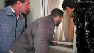 petite teen slut gapes ass in 5on1 dp gangbang atm cumshot