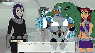 bumblebee masturbates wildly in bathroom 18titans part 24