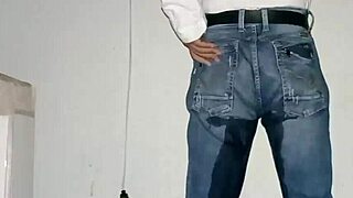 Feel the jeans rip with double orgasm rush?