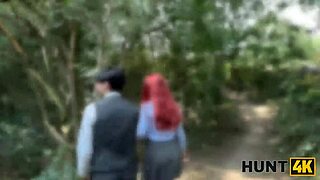 Hunt4k. Redhead Whore Cheats On Boyfriend Outdoor Public Fuck Plays With Natural Big Tits Cuckold