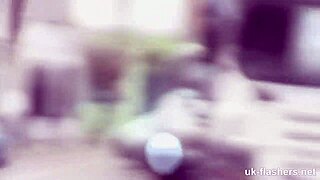 British Amateur Flashes Her Cute Titties And Fingers Pussy In Public Outdoor Kink