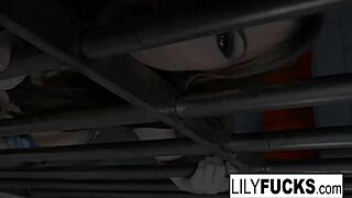 imagine lily detained in prison fingering her dripping pussy on camera