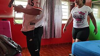 Hey step-nephew, wanna watch me suck cock like a total whore behind hubby's back?