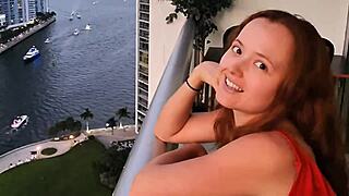 redhead stepsis eviee skips yacht party for blonde kyle stroker's huge cock pounding her big natural tits and tight pussy on board