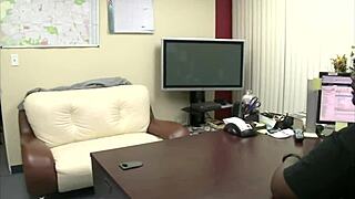 I crave that monster cock banging Tiffany Tyler hard on the office desk