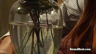 horny femdom mistress pegs lesbian slave doggystyle with huge strapon domination