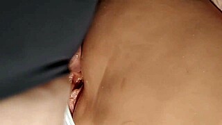 double penetrating this cute shaved fuck doll pussy up close