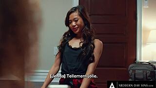 horny petite teens squirt wet in lesbian threesome