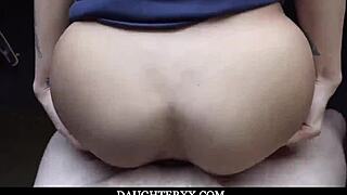 stepdaughter stuck in window begs daddy to fuck her tight young hole now