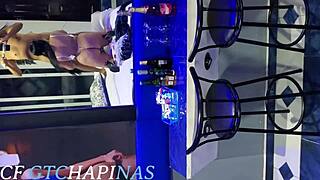 mysterious latina beauty bent over filled deep by local stud