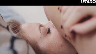 stunning amateur lesbians kiss lick passionately in intimate dorm encounter