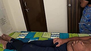 Tamil Maid Strokes Owner's Cock Secretly During Hotel Duties