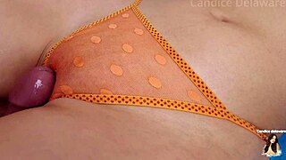 rubbing panty pussy till creamy cum drips out wet