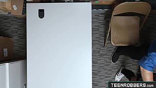 Mall Guard's Monster Cock Punishes Curvy Teen Shoplifter Doggystyle!