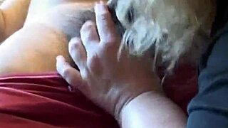 excited redhead granny rams toys cock in hole