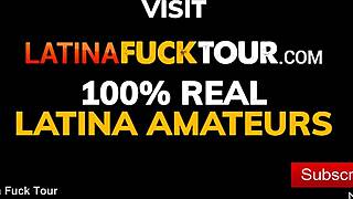 Latina Stepdaughter Slams Massive Cock Outdoors After College