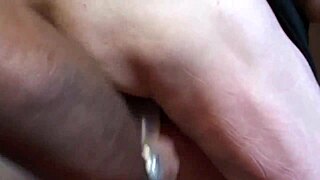 excited redhead granny rams toys cock in hole