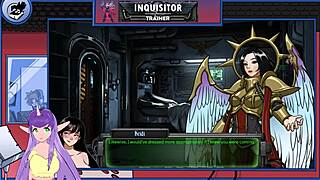 muscular brunette bodybuilder rides monster cock to rough orgasm in warhammer game