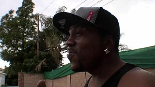 slutty blonde milf deepthroats then rides big black cock creampie