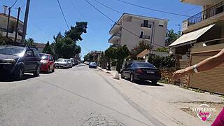 wanna see this kinky mommy flash her extreme pierced nipples pussy and ass on street?