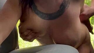 Big titty hooker pounded hard bent over in public with cumshot mouth load