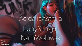 Hot girls explore foot fetish before face sitting session