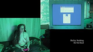 Naked Big Ass BBW Gamer Glasses Lake House Playthrough