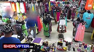 case 7906292 skinny latina shoplifter bent over fucked doggystyle gets rough gangbang creampie