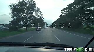 camron bell latina in glasses bent over ridin oiled tits bouncin pov outdoor