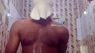 My erotic homemade masturbation in steamy bathroom feels huge naked bliss