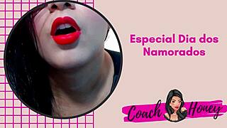 Big ass and tits tempt you into guided jerk off on Valentine's Day