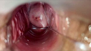 Homemade close up vagina spasms in intense squirting orgasm