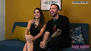 busty latina paula rojas rides rough in juicy pussy interview with brian evans