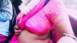 imagine this indian housewife sneaking car fucks with her lover's dirty talk