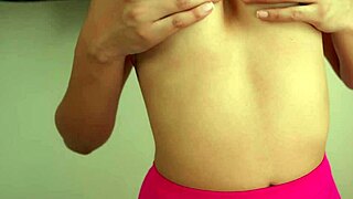 Brunette in ripped leggings tempts gymbro intimately