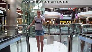 Raunchy Blonde Girlfriend's Private Toilet Fuck Caught On Camera