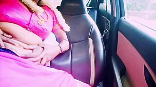 imagine this indian housewife sneaking car fucks with her lover's dirty talk