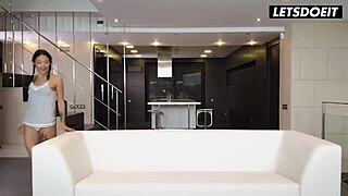 Kris De Foxx Risks Stepsister Nancy A Catching Her Sensual Girl-On-Girl Licking