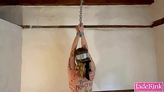 Bound bdsm slut gets ass-slapped, facefucked and trashed like a cum dumpster whore 😈🔗💦