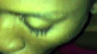 Watch this slut slobber on big black cock till messy cumshot