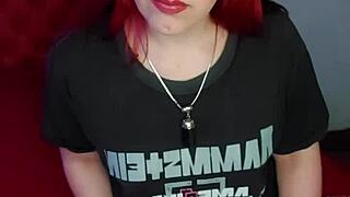 dad's friend catches my solo pussy toy tease on video call