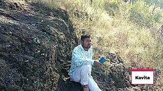 jungle couple's close up blowjob ends with hot cumshot straight on her face outdoors