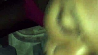 Watch this slut slobber on big black cock till messy cumshot