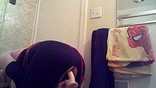 Chubby horny slut toys bound in steamy bondage play