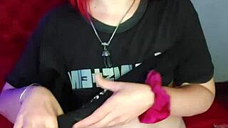 dad's friend catches my solo pussy toy tease on video call
