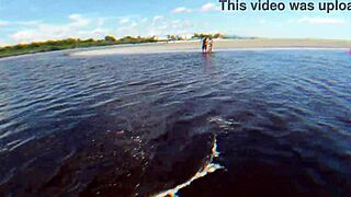 casual beach swingers nicoly mattos and lukas zaad own raquel in wild outdoor orgy