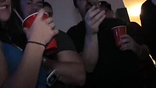 hey watch these big tit teens toy each others wet pussies outdoors at the party while everyone stares??